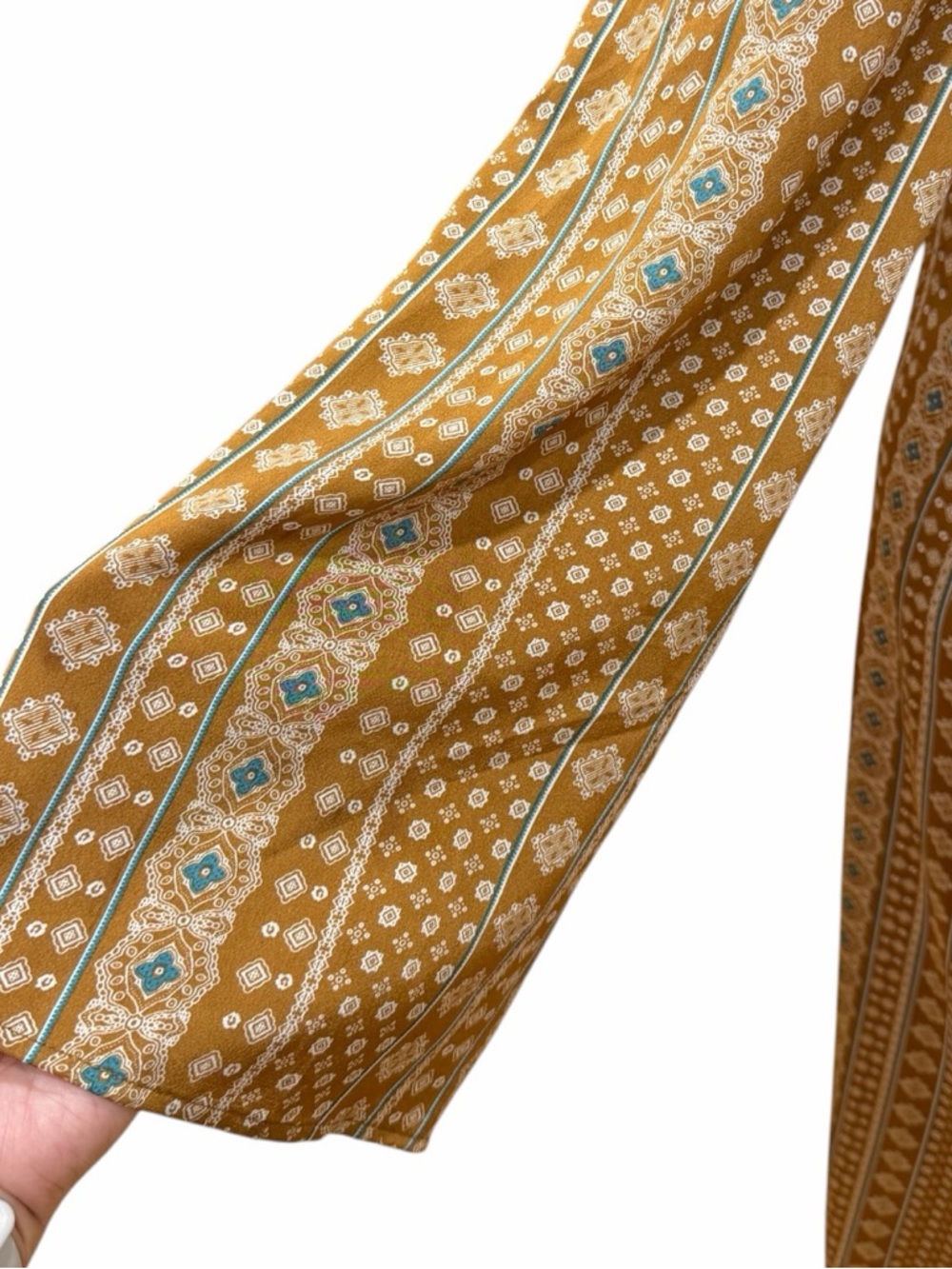 Storia Boho Tie-Front Maxi Dress / Duster - Size Medium - Picture 7 of 13